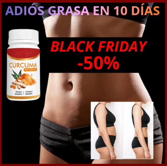 ¡ Derrite la Grasa Abdominal en 10 días! CURCUMA 95%  100% Natural