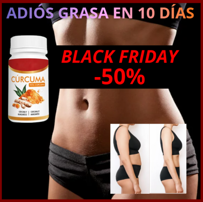 ¡ Derrite la Grasa Abdominal en 10 días! CURCUMA 95%  100% Natural